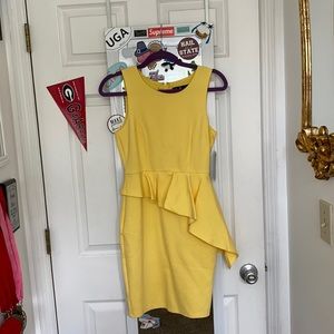 Yellow Lulus Here and Vow dress size small